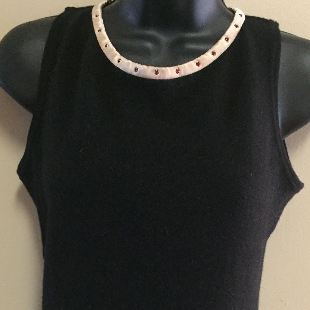 William B  Black Top BLACK W/TAN SILK/WOOL SZ S